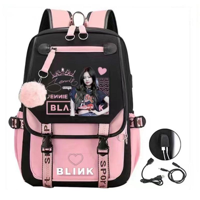 Blackpink Lisa Inspired Starry Sky Backpack Trendy Oxford Cloth Street Style Bag