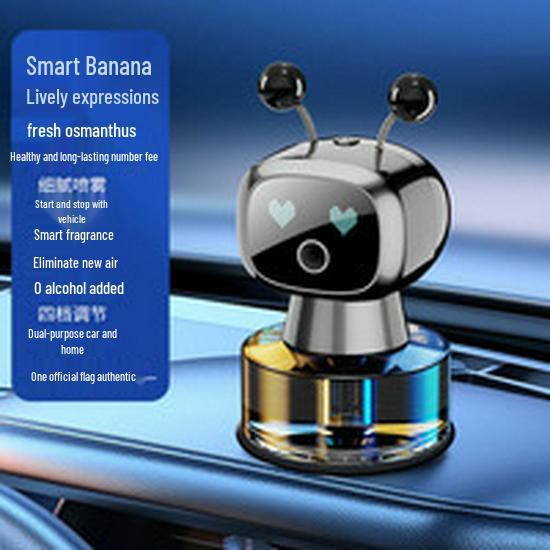 Smart Robot Car Aroma Diffuser: Long-lasting Fresh Scent for Car Interiors.