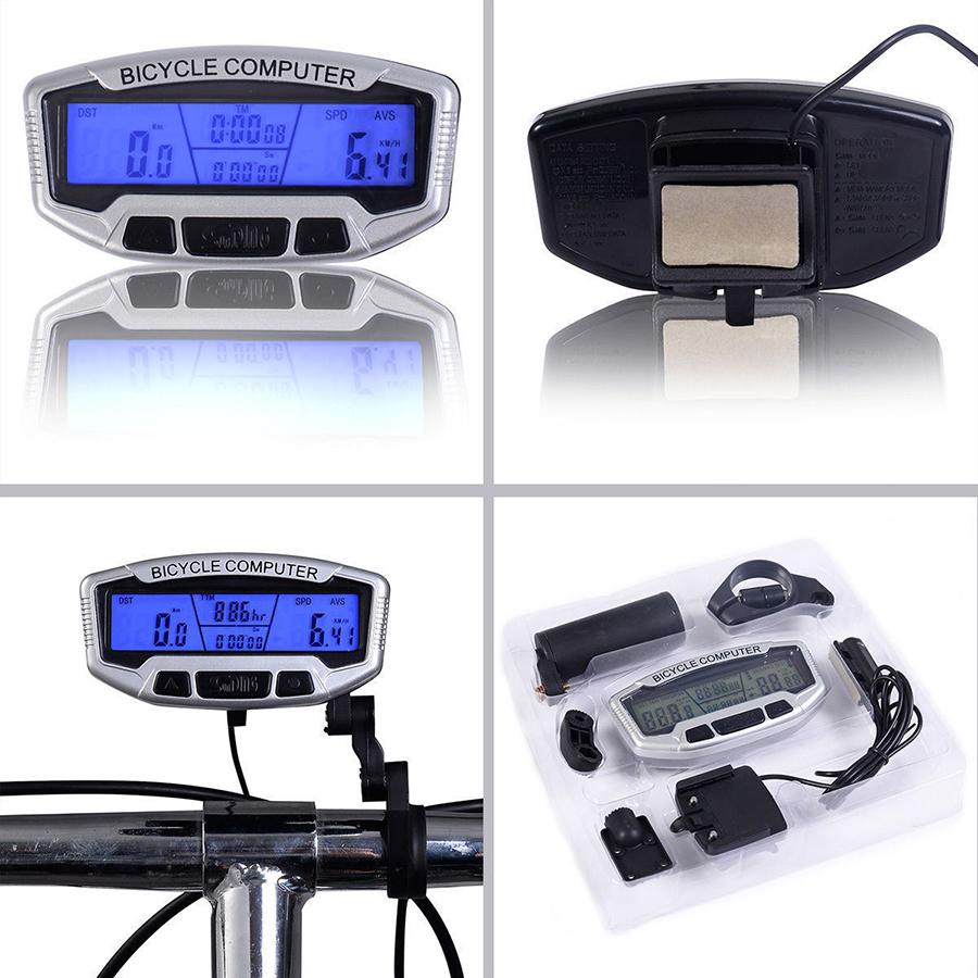 LCD Bike Bicycle Computer Odometer Speedometer Velometer Backlight 28 Functions