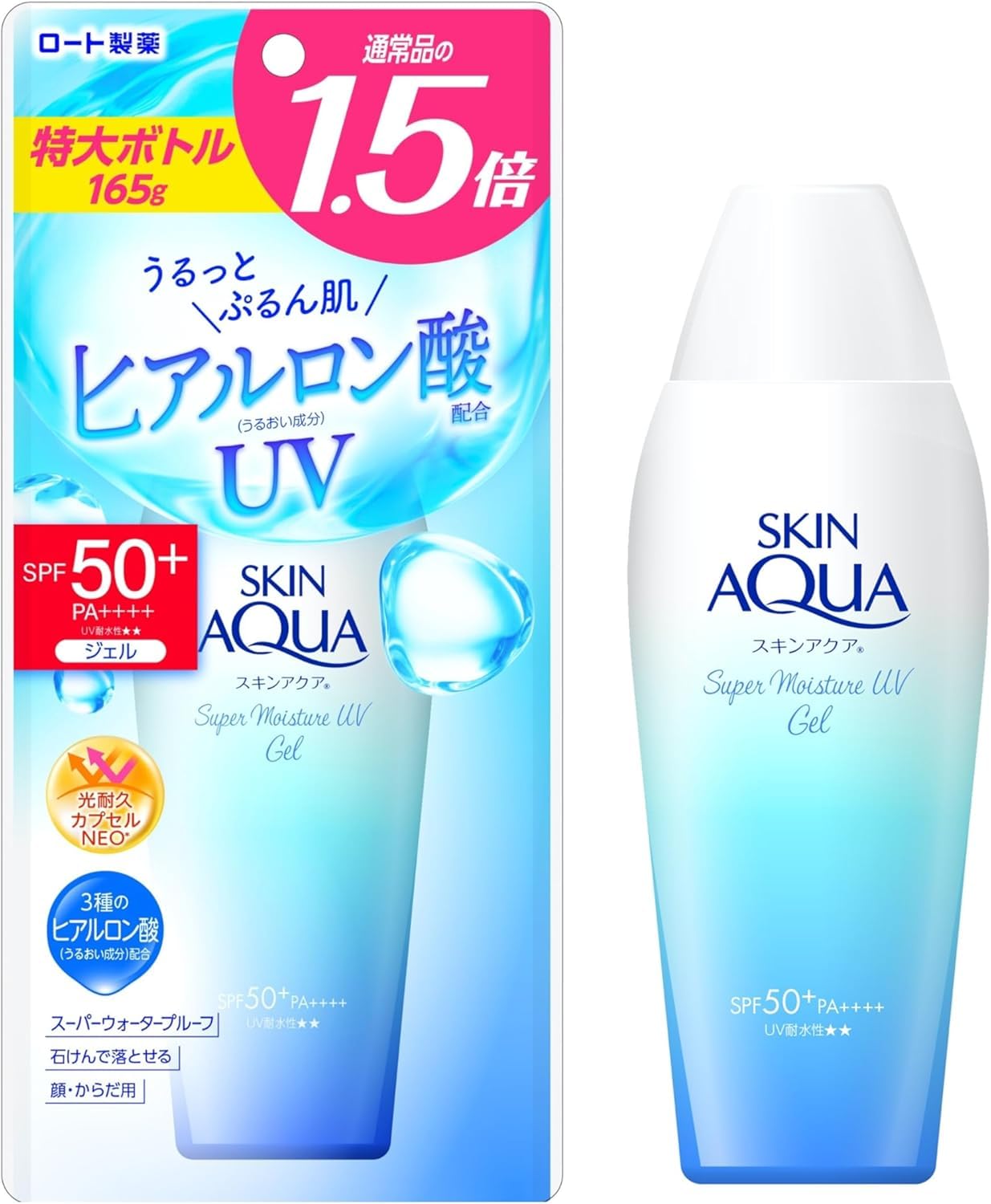 

SKIN AQUA Super Moisture UV Гель Большой Объем 165г Содержит гиалуроновую [Большой Объем/Сверхбольшой] кислоту, УФ, SPF50+ PA++++