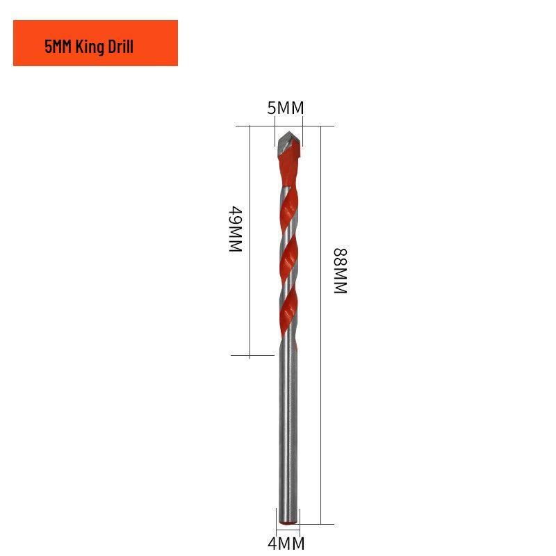 Home Improvement Ceramic Drill Bit with Triangular Handle - Suitable for Glass, Iron, Wall, and Metal Drilling