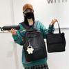 Student Backpack Female Junior High School Bags 3pces/set Forest Style Trendy Cool College Style Large Capacity High Schoolbags