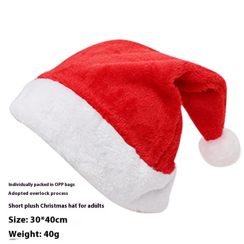 Christmas Hat Red Super Soft Bronzing Colorful Stars Adult Hat Christmas Holiday Party Dress Up