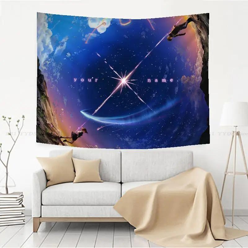 

Гобелен для офиса, гостиной, японского аниме, ваше имя, гобелен, украшение для дома, стены, гобелен 230x180cm