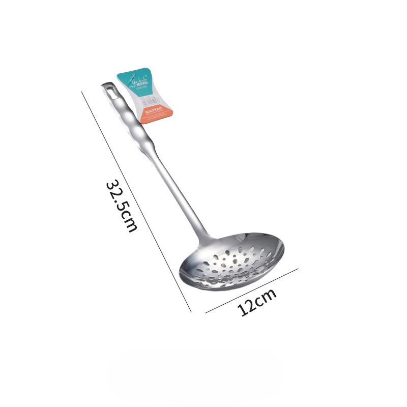 Verdicktes Edelstahl Kochlöffel- und Pfannenwender-Set Haushalt Küchen Topf Pfannenwender Bratwender Reislöffel, Suppenlöffel, Sieb, Küchenutensilien