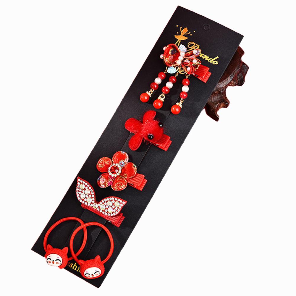 1 Set Of Hair Ornaments Multi-piece Alloy Chinese Style Girl New Year Hair Accessory