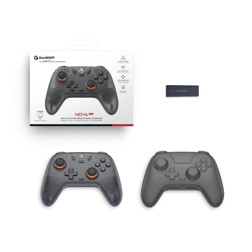 GameSir Nova Lite Wireless Controller Bluetooth Gamepad for Windows and Steam Decks Hall Effect Turbo and Rumble Vibration Nova Lite - 2.4G & PC,