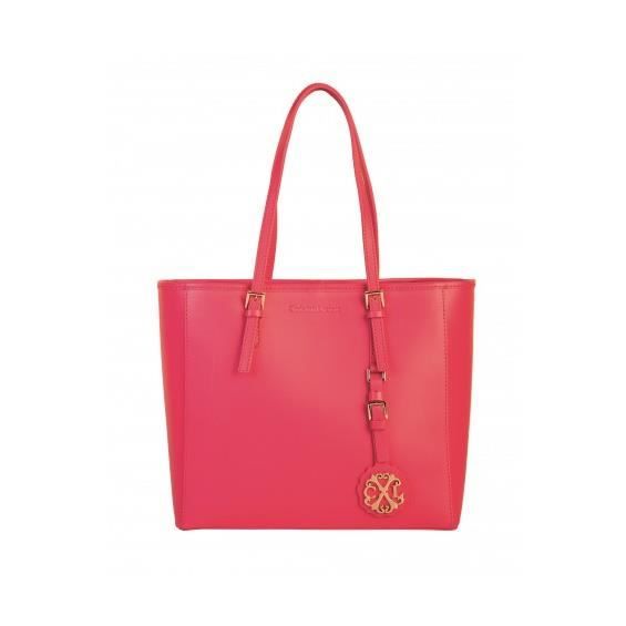 Sac Cabas - CHRISTIAN LACROIX - Pampille 4 Rose - Cuir de vachette - Look épuré - Femme