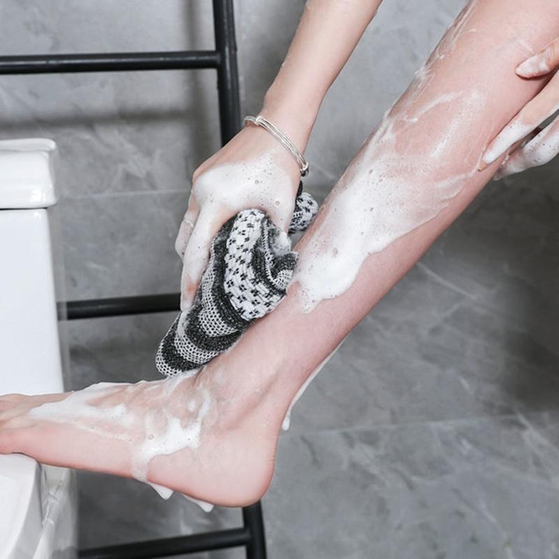 Mjuk Lång Badskrubbhandduk för Känslig Hud Skonsam Exfoliering Snabbtorkande Återanvändbar Maskintvättbar Polyester