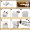24PCS Transparent Shoe Boxes Stackable Shoe Cases Storage Large Dust-proof Sneaker Boxes - Thickened Version W/Flip-Up Door