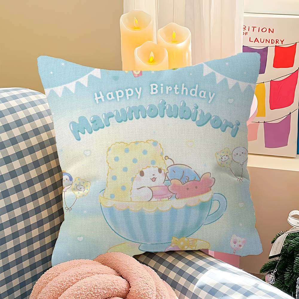 Cute Cartoon Marumofubiyori Pillow Cushion Cover Pillowcase Living Room Sofa Home Decor