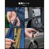 [TIMULTI] aluminum magnetic releaser key ring Fashionable with key ring Load capacity 10Kg (black aluminum *1 piece)