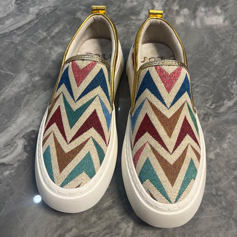 Mode Neue Herren Bunte Geometrie Muster Mesh Atmungsaktive Schuhe Lässig Slip On Walking Sneakers Schuhe Flats Zapatos Hombr