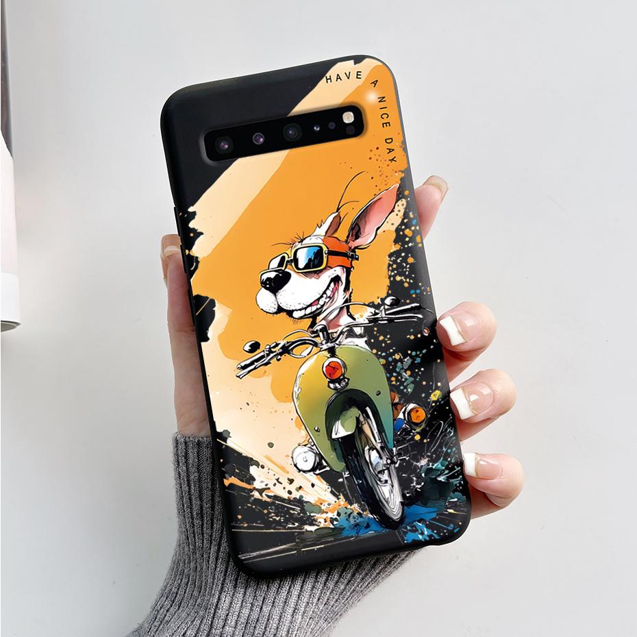 For Samsung S10 5G Case SM-G977N SM-G977B Cute Cat Cartoon Frog Phone Cases For Samsung Galaxy S10 5G Back Cover Silicone Bumper