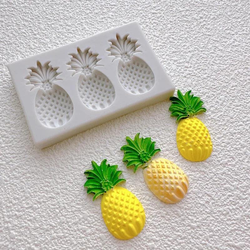 Frucht Ananas Erdbeere Silikon Sugarcraft Form Harzwerkzeuge Cupcake Backform Fondant Kuchen Dekorationswerkzeuge