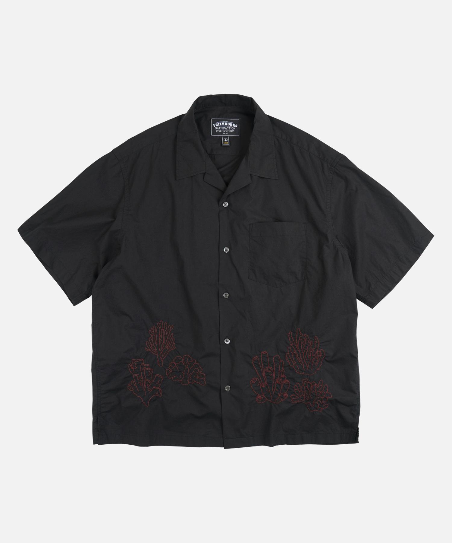 Prism Works Коралловая вышивка Половина рубашки _ Черная Black/S