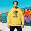 Men's Autumn Fashionable Casual Pullover Sports Loose Cartoon Bear Pattern Printed Round Neck Long Sleeved Winter Hoodies Tops