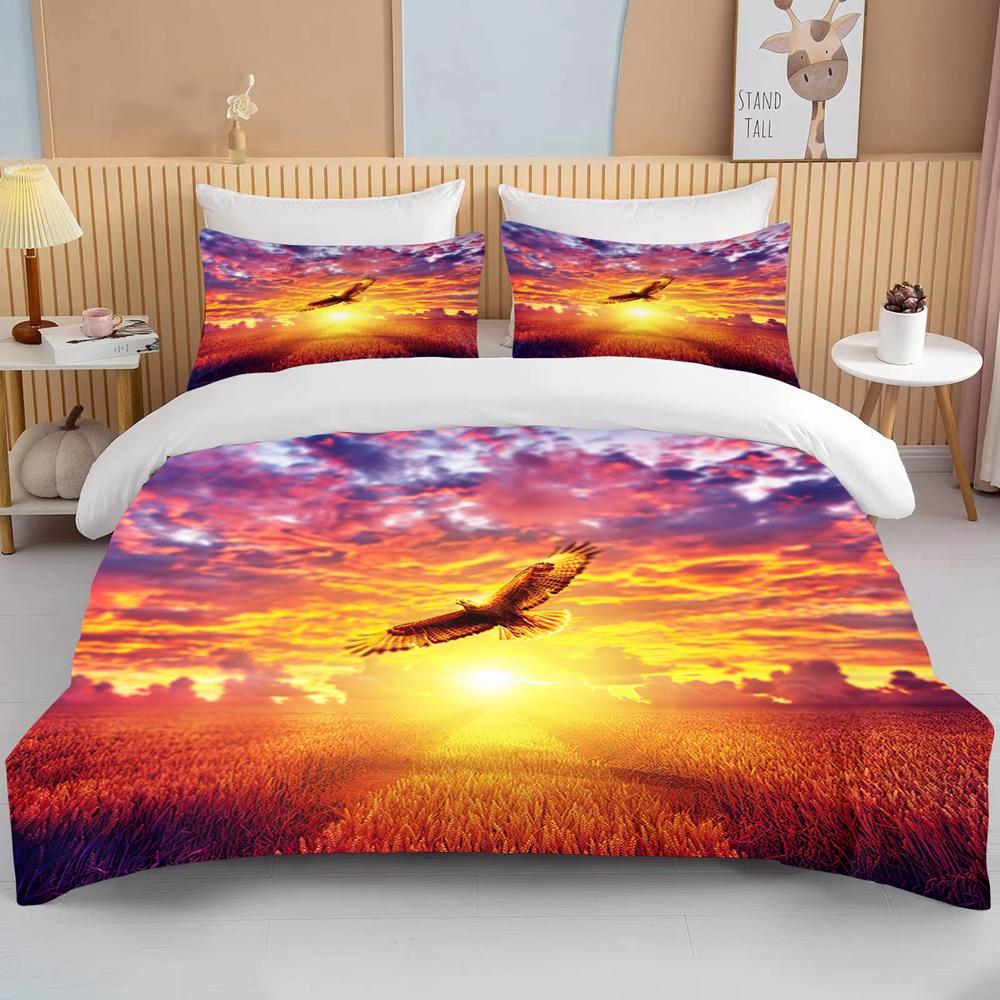 10 Sizes Male Eagle Bedding Set Duvet Cover Bed Set Quilt Cover Pillowcase King Queen Size Bedding Set For Child Gift