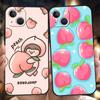 Cartoon Fruit Peach Phone Case Cover for iPhone 16 15 14 13 12 Pro Max 11 Pro Max 7 8 Plus XS XR Shockproof Soft TPU Shell Capas