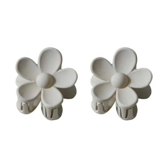 2Pcs Flower Shape Small Hair Claw Easy To Open Strong Hold Side Hairpin Plastic Resin Mini Hair Clip Daily Party Hair Accessory