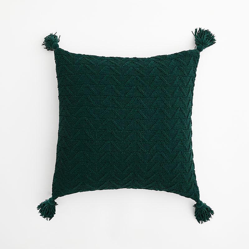 Chenille Knitted Pillow Cushion Cover - Home Furnishing Accessory (Core Not Included)