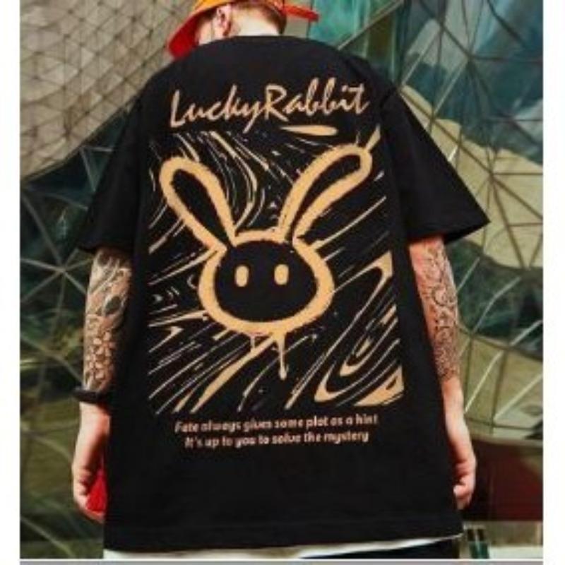 

M-8XL Мужской оверсайз свободного кроя Американский винтаж Цветной принт Кубик Рубика Футболка с коротким рукавом и круглым вырезом Универсальный тренд Парный наряд 4XL