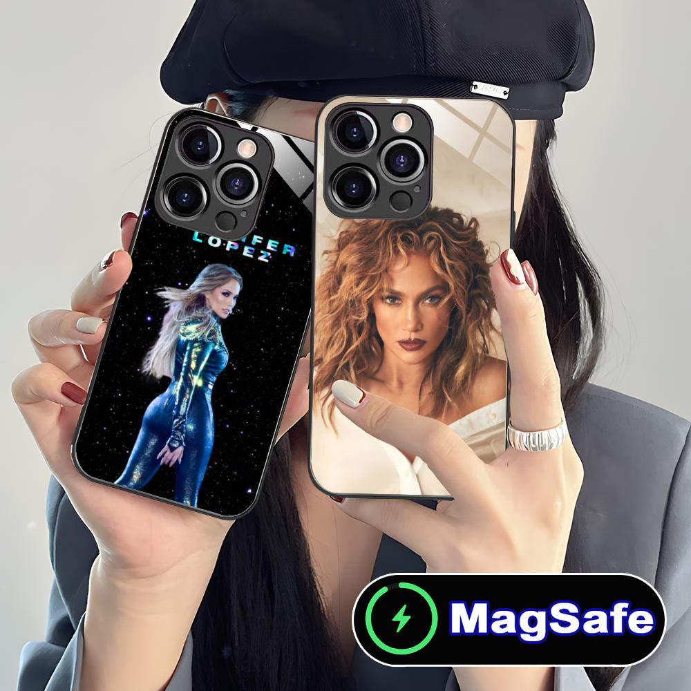 Jennifer Lopez Mobile Cell Phone Case for iPhone 17 16 15 14 13 12 11 Air Pro Max Plus Mini MagSafe Glass Colorful Cover Pretty