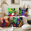 Game R-Rainbow F-Friend Pillow Case Square Double-Sided Printing Short Plush Sofa Cushion Cover Pillow