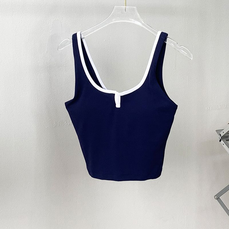 Lu Same U-Shaped Beauty Back Exercise Vest Women's Summer Thin Outwear Detachable Chest Pad Fitness Yoga Wear Tops