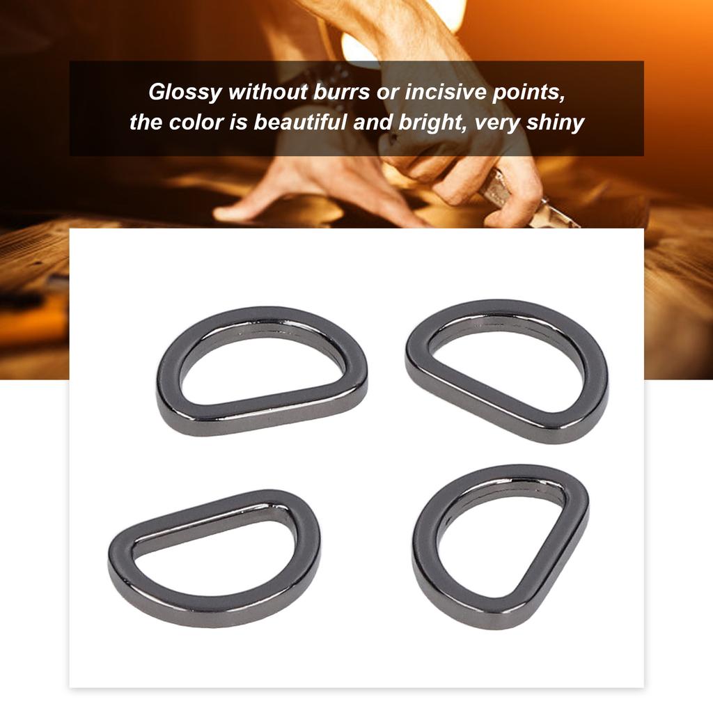 10pcs D Rings Glossy Comfortable Small Compact Decorative Bag Buckles for Crafts