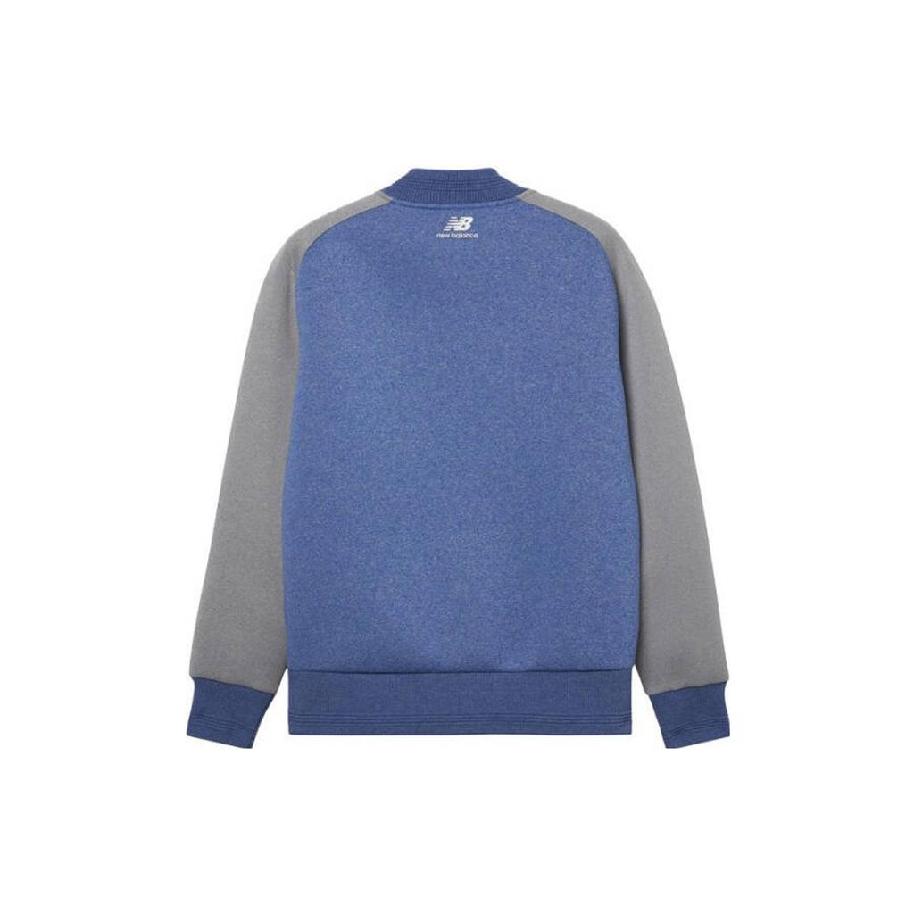 New Balance Stand Collar Woven Baseball Jacket Asia Sizing 'Blue Grey' Men's AMJ61606-BNH