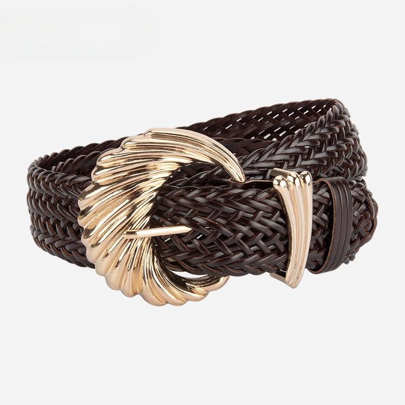 Korean Version of Retro Simple White Braid Paper Women's Belt Belt