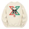 KAN6312 Kmc0149 X-Skull Fleece-Lined Sweatshirt - Cream