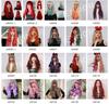 Rose Red Long Cosplay Wig with Bangs - European/American Style, Curly, Realistic, Full Head