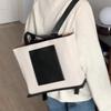 Large Capacity Tote Bag Women's Niche Simple Canvas Shoulder Bag High-end Fashion Commuter Backpack
