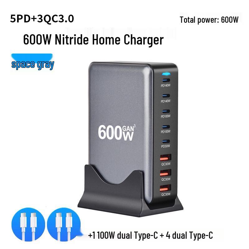 200W GaN Multi-Port USB Charger with PD100W Fast Charge