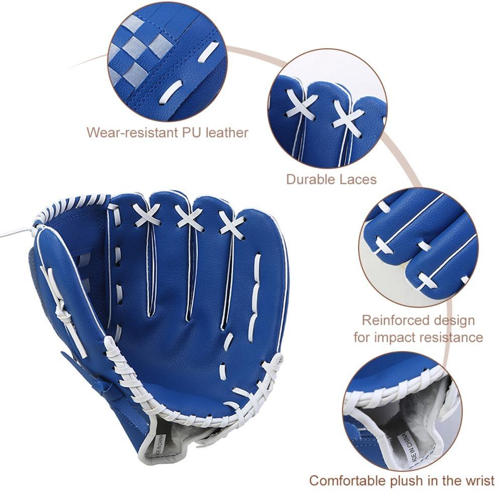 10.5-12.5 Inches Baseball Glove Blue Catcher Gloves Baseball Glove Softball Glove  Outdoor Sport