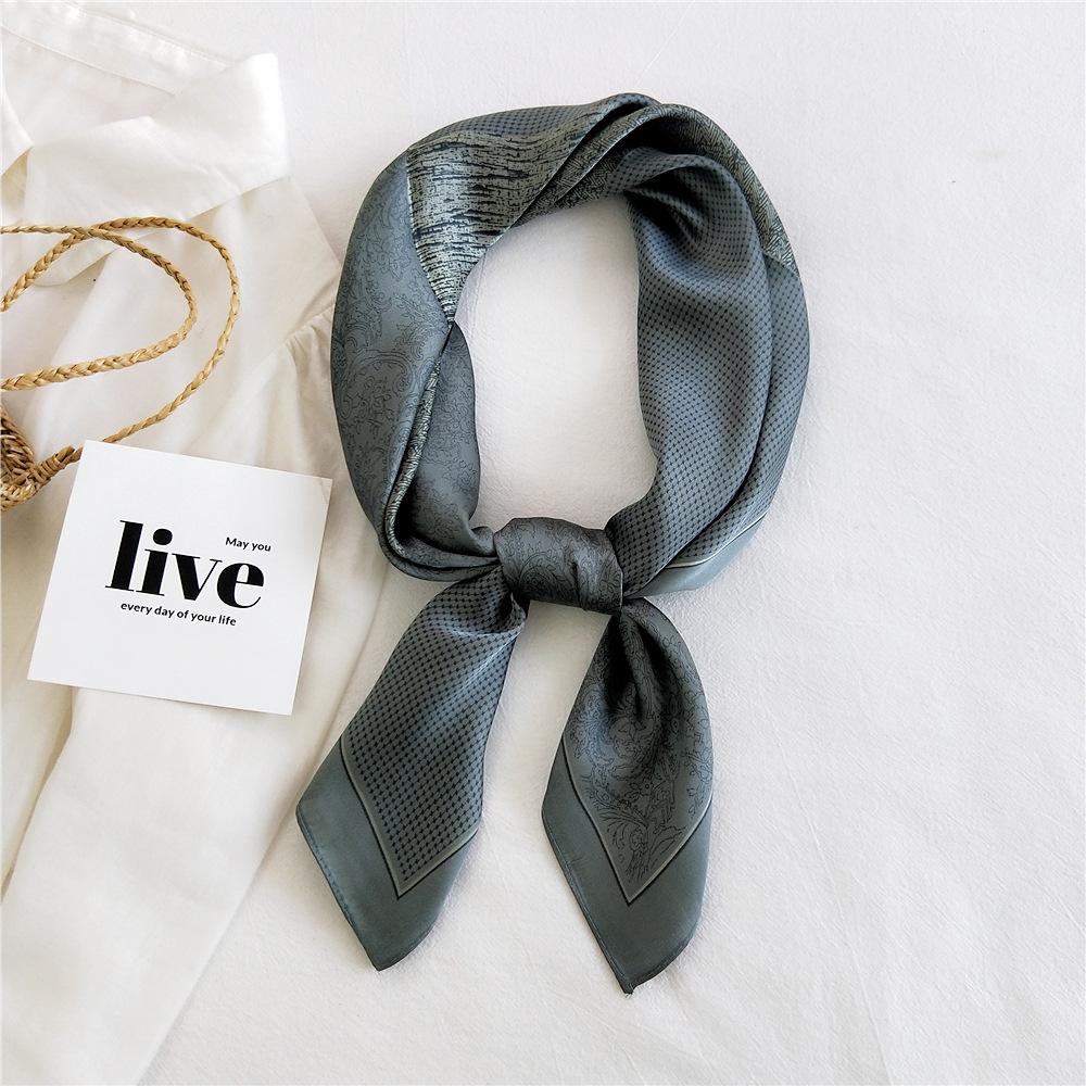 Módní Dekorace Šála Páska do vlasů Vázanka Vlasy 70 Malý čtvercový šátek Hedvábný šátek Dámské jarní a podzimní všestranný malý šátek Profesionální šátek