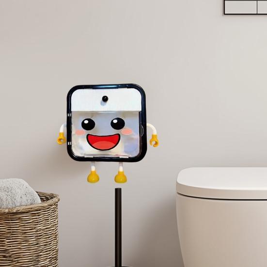 Držák na toaletní papír Plastový vodotěsný dávkovač papírových ubrousků se zásuvkou a policí Nástěnný box na ubrousky pro domácí koupelnu