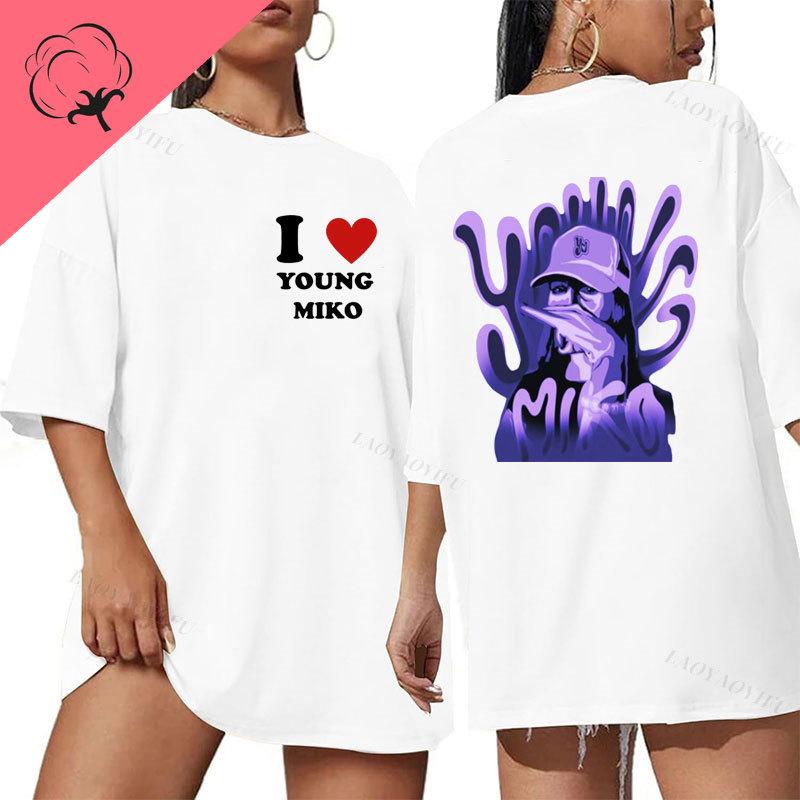 Camisetas Young Miko Latin Star Tshirt 90s New Female Tee Fashion Popular Shoujo Girl Style Unisex Music Graphic T Shirts