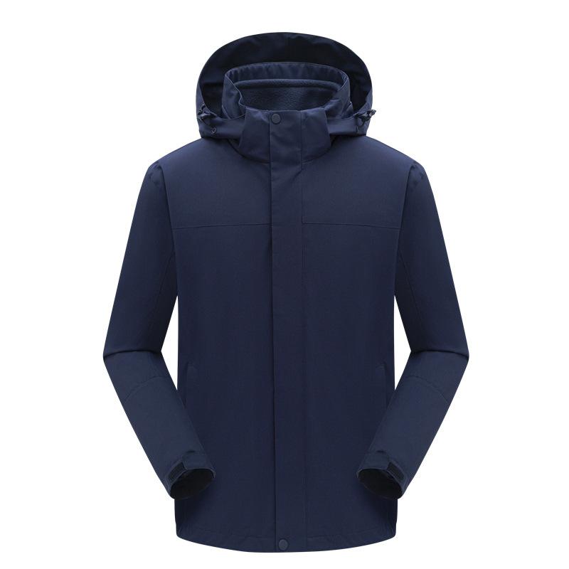 

25 New jacket men s windproof and warm outdoor women s three-in-one removable waterproof jacket S