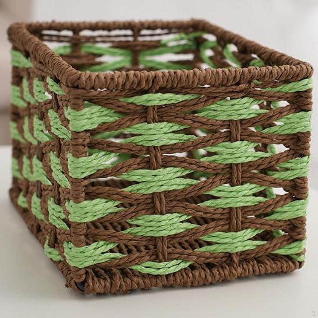 Handwoven Storage Basket Container Versatile Home Decor Practical Bin Organizer Box for