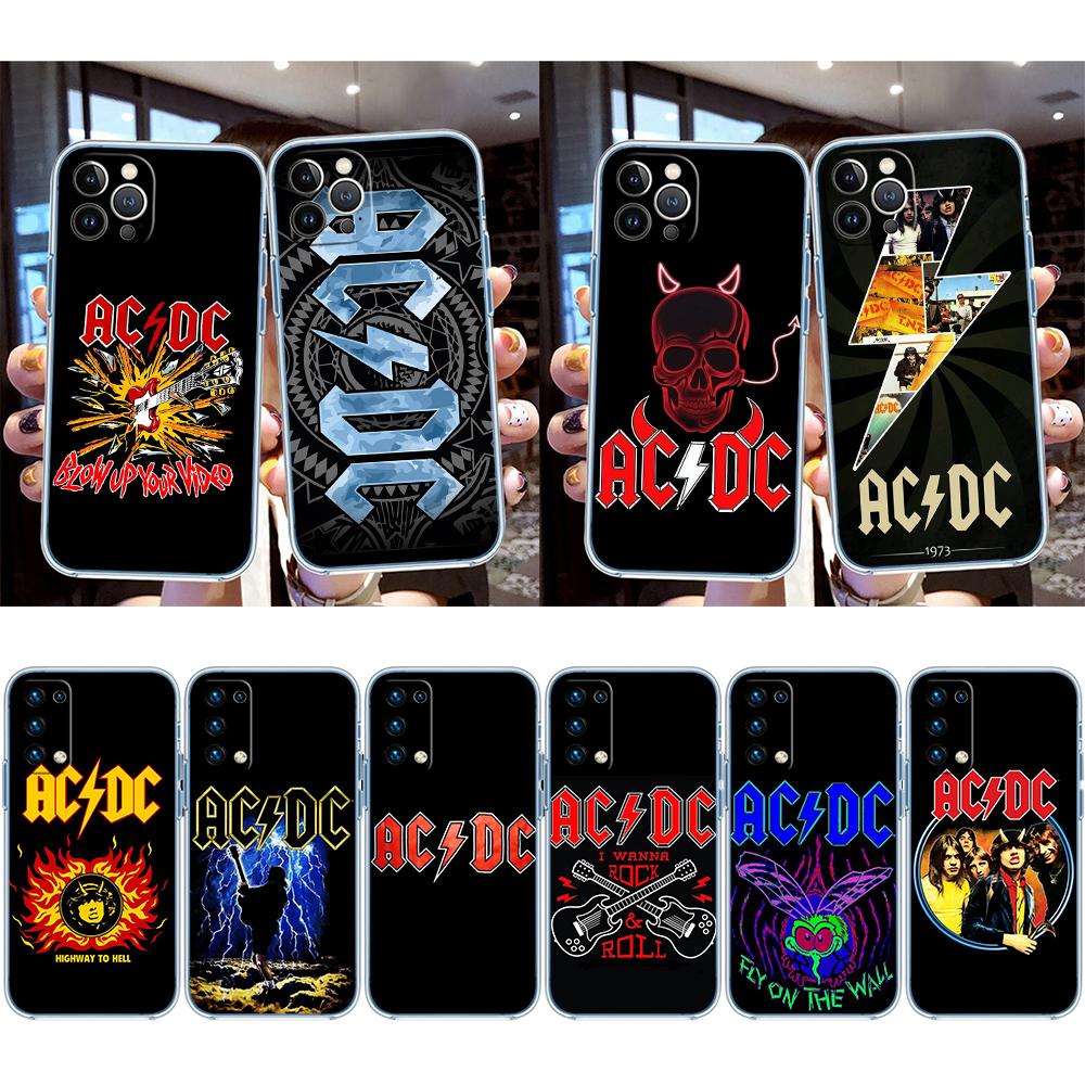 A-acdc Transparent Phone Case for Motorola Moto E13 E15 E20 E22 E22I E22S E30 E32 E40 E7 E7I G Plus Power Play Stylus G22 G14