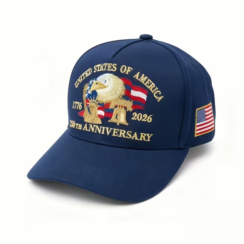 1-Piece 250th U.S. Independence Day Commemorative Hat – Airy Light Outdoor Headwear, Ideal Gift for Fathers