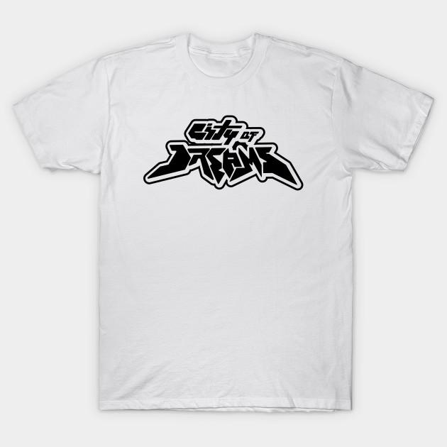 

Men Black Print T-shirt City Of Dreams Y2K No-Cut Transfer Paper Print Cotton Tshirt M білий