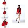 Stunning Women Christmas Red Velvet Santa Claus Cloak Cape Hooded Xmas Cosplay Costume