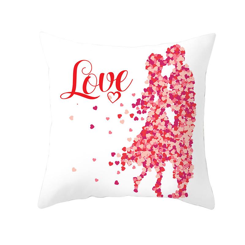 

New Valentine s Day Theme Pillow Case Home Festival Sofa Pillow Case Pillow Case 45*45cm