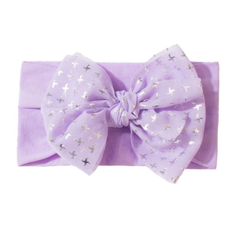 New Baby Fontanelle Headscarf Cute Nylon Bow Baby Headband Comfortable Soft Children's Hair Accessories