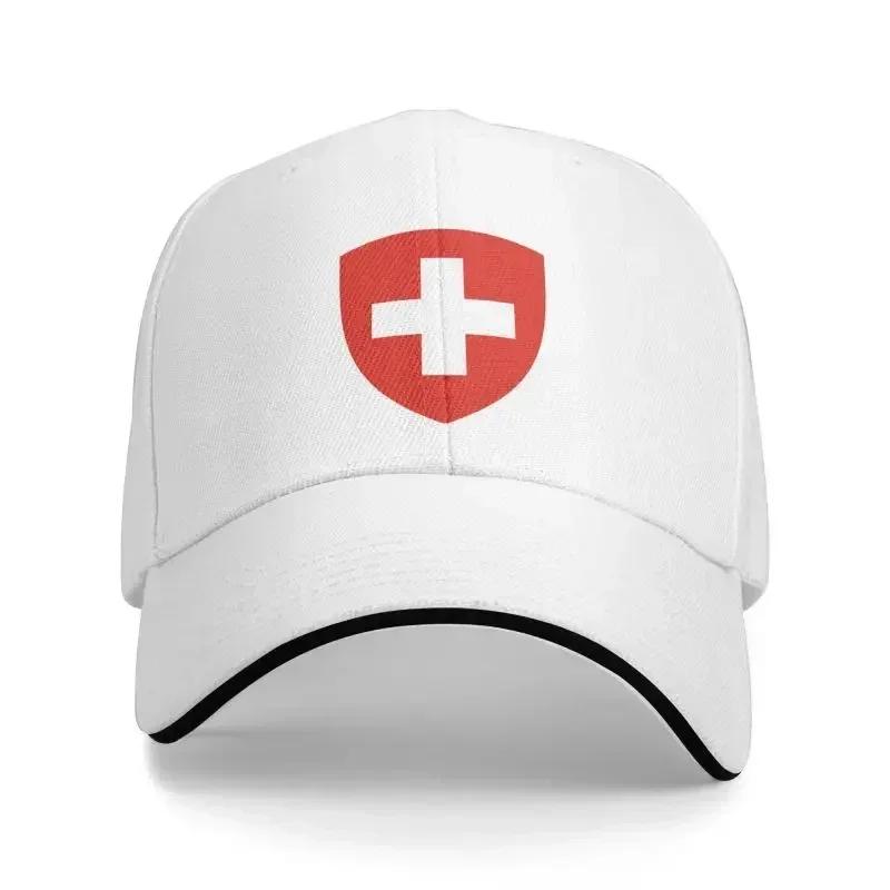 Coole Wappen der Schweiz Baseballkappe Herren Damen Personalisiert Verstellbar Alle Jahreszeiten Reise Erwachsener Outdoor Papa Hut