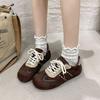 Soft Leather Retro Red German Training Shoes Women's 2026 Spring New Versatile Casual Flat Baseplate Shoes Forrest Gump Sports Shoes
